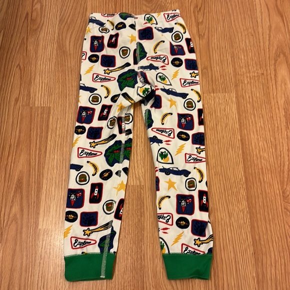 Hanna Andersson Organic Cotton Gnome Car Dragon Rocket Long John Pajamas Size 4T - Picture 8 of 9